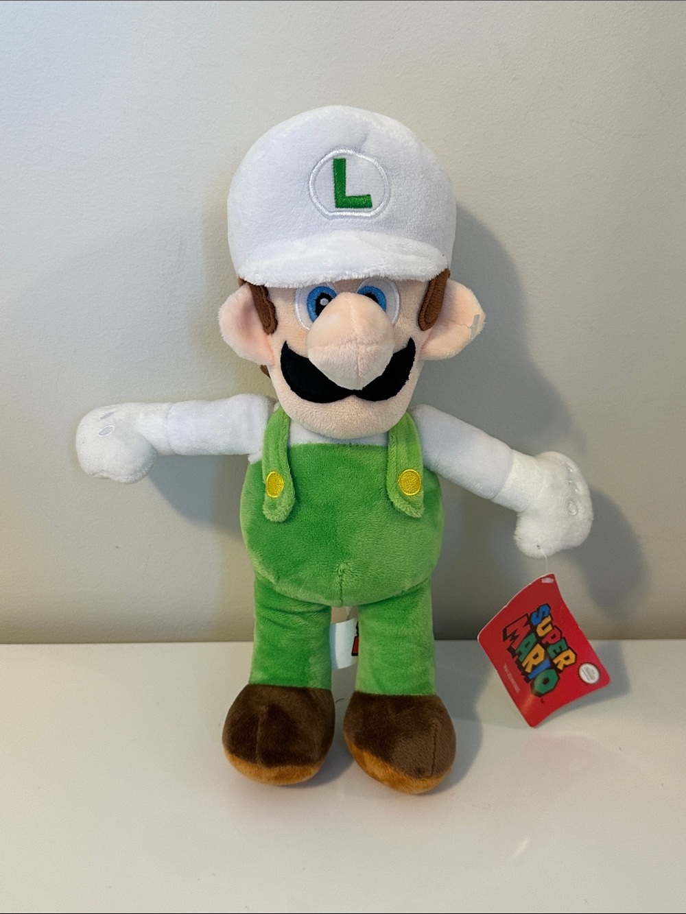 Nintendo Super Mario. Luigi Fire Soft Plush 12" LUIGI New. Licensed Toy